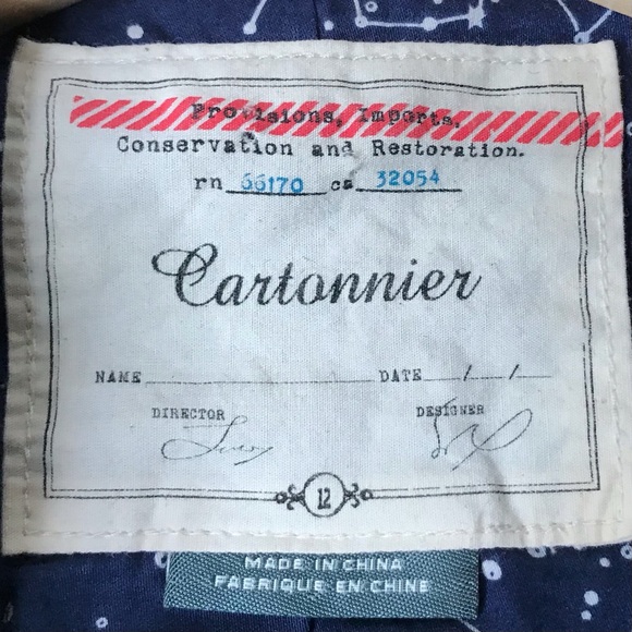 Anthropologie Celestial Deep Navy Pea Coat Jacket Wool Blend Button Fron… - Picture 5 of 16